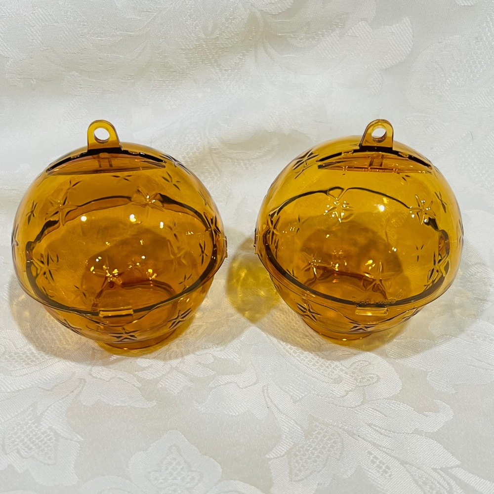 NEW (NIP) Tupperware Amber Star-Patterned Ornament Candy Dish w/ Hinged Cover - Picture 9 of 14